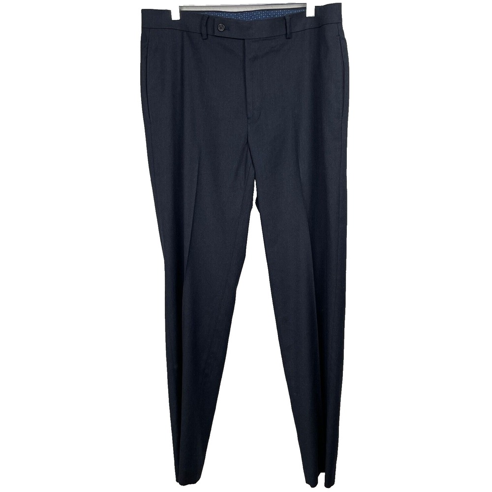Lauren Ralph Lauren Dress Pants Mens 33X32 Black Flat Front Preppy Trousers Work